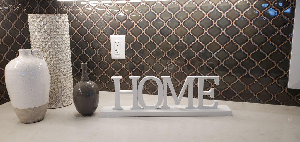 Decorative wooden HOME sign for farmhouse décor