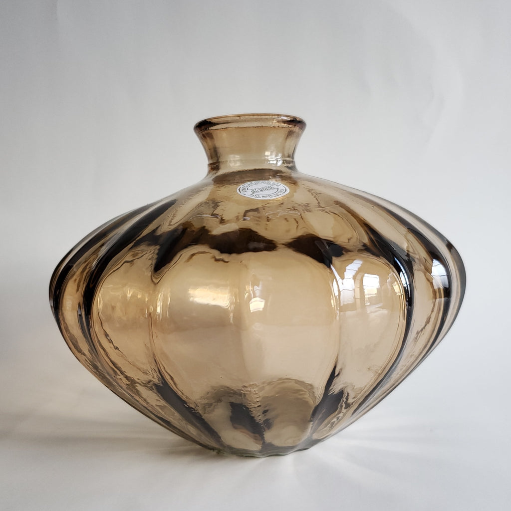 Eco friendly Amber Recycled Glass Vase 