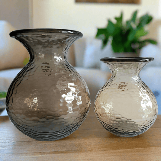 Amber Recycled Glass Vase - Tamayne's Decor & Events