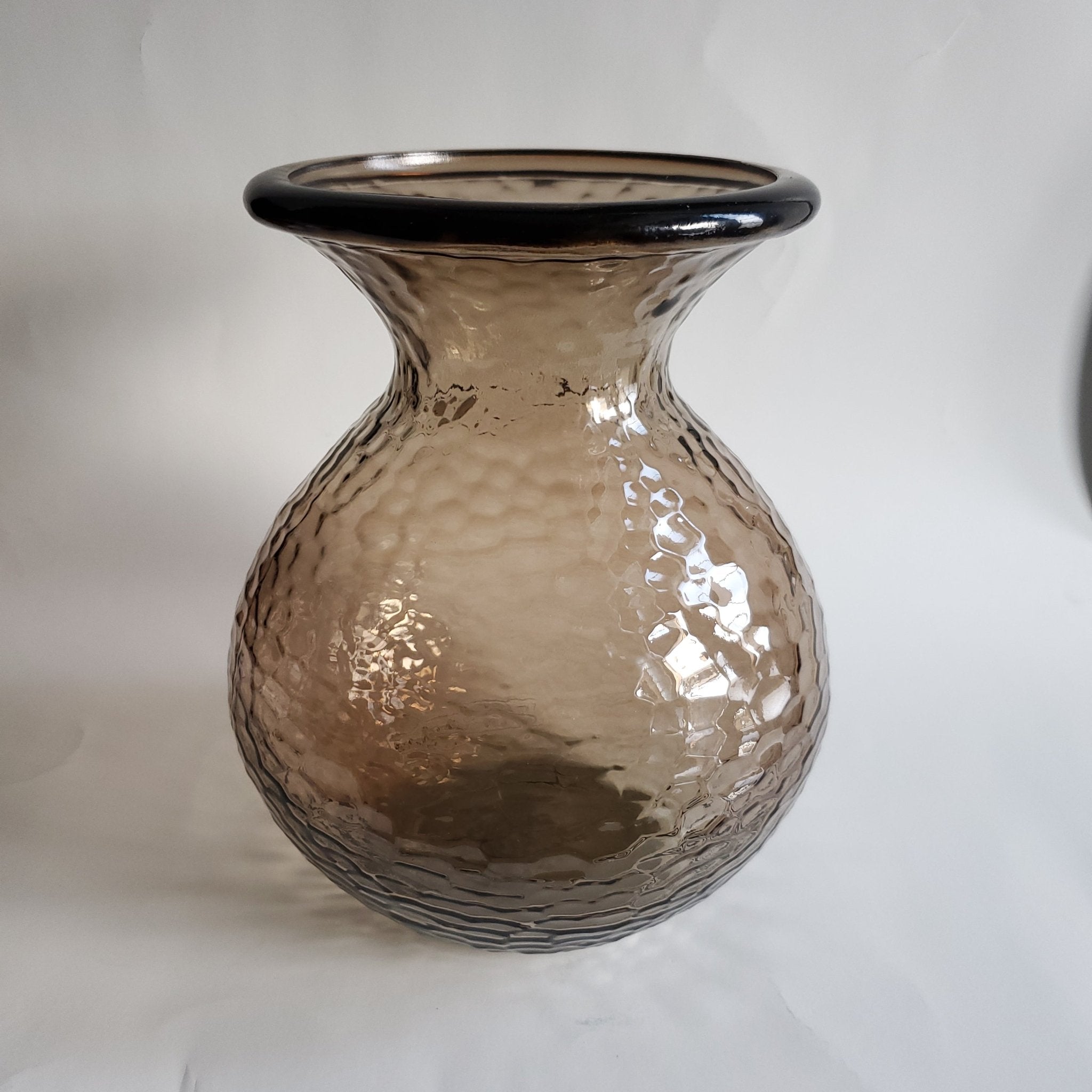 Amber Recycled Glass Vase made from recycled material