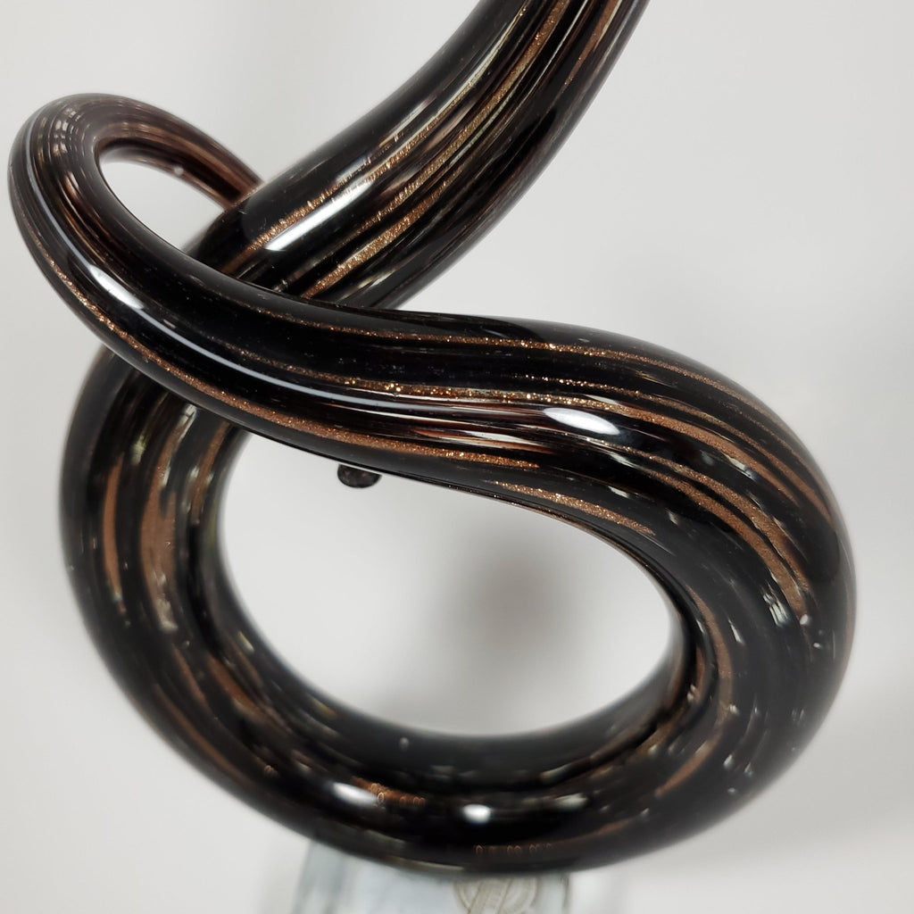 Brown and black accent piece top view zoomed in