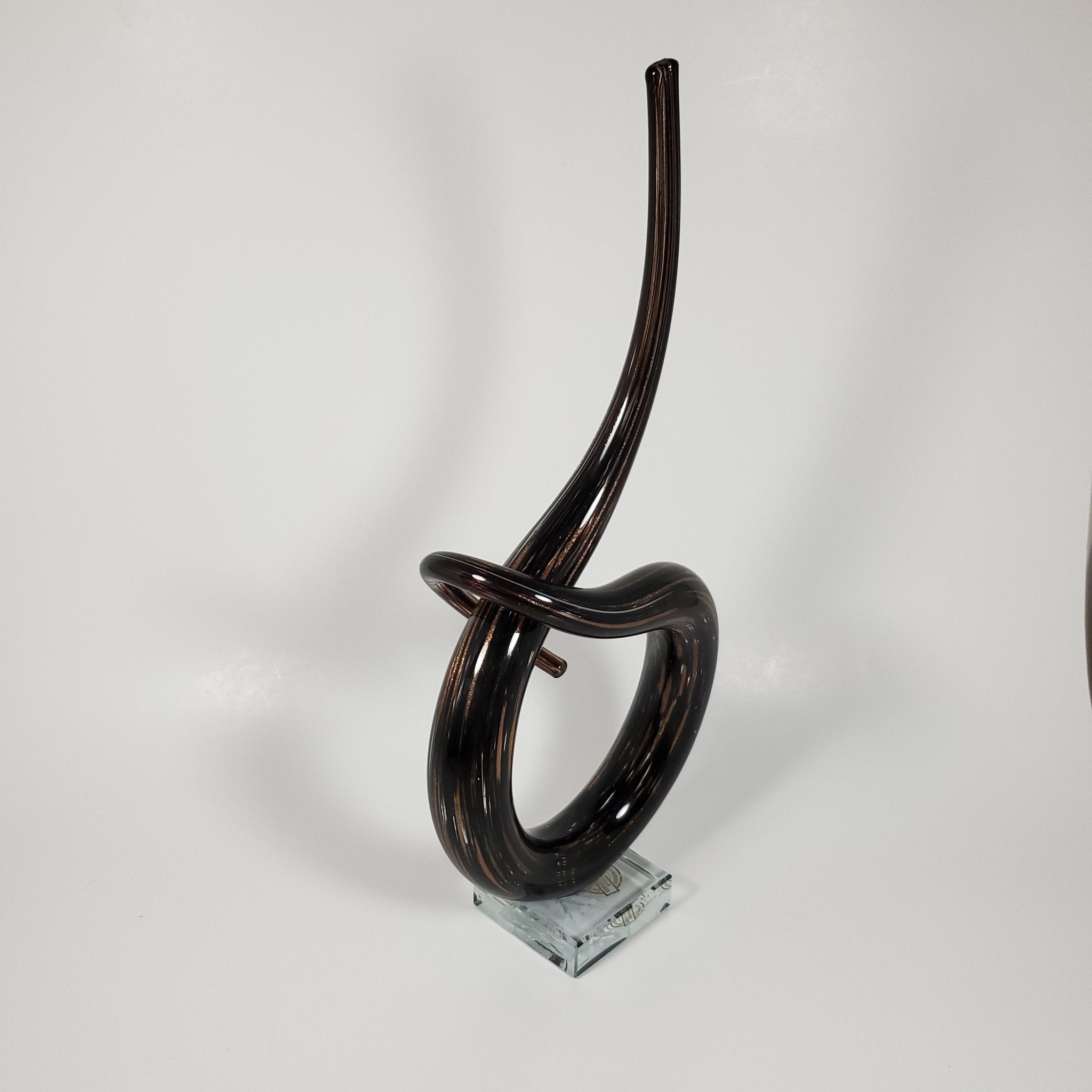 Brown and black accent piece side view
