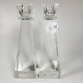 Crystal tappered candle holder front view