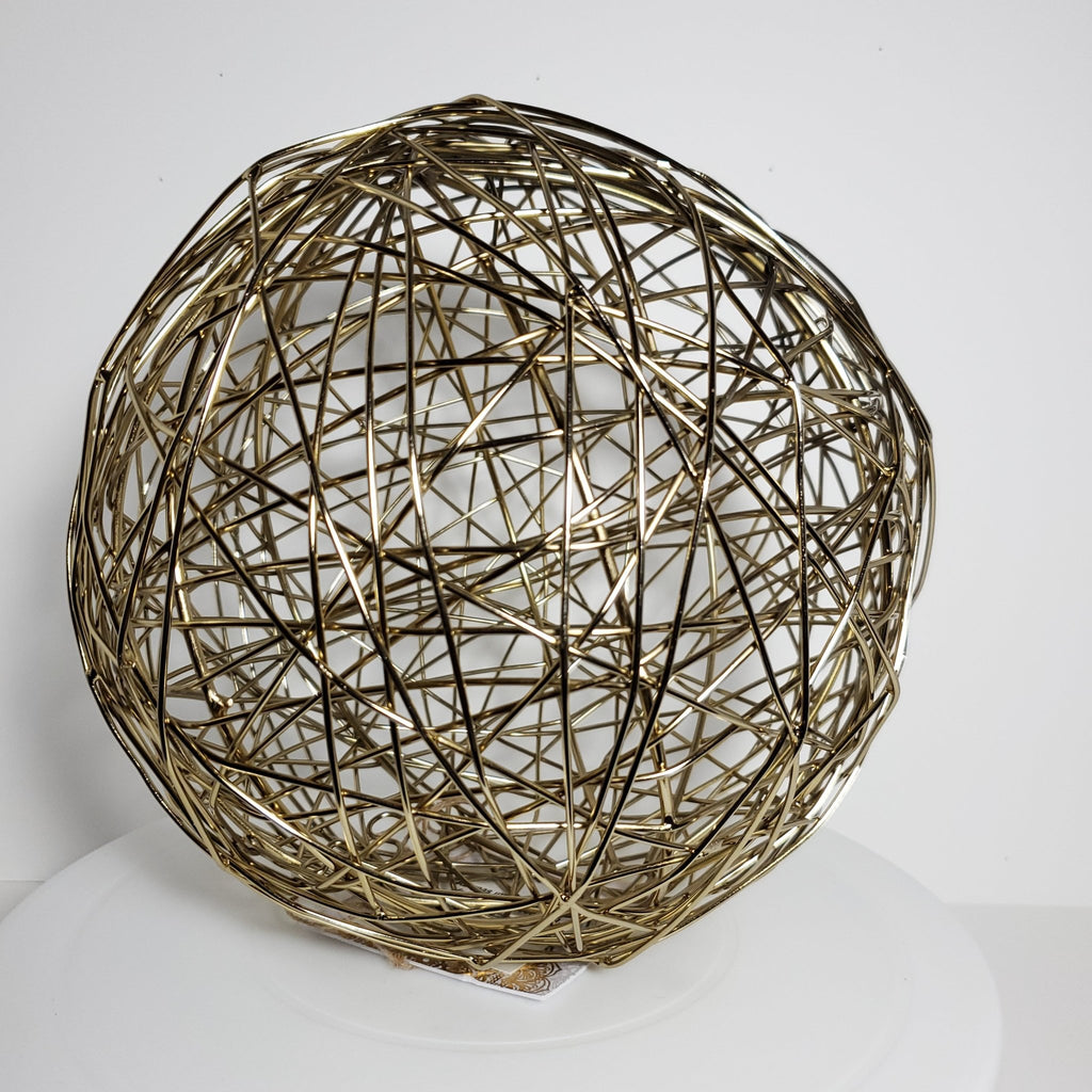 Gold decorative accent ball for home décor