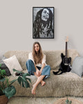 Hand-painted music-inspired wall art