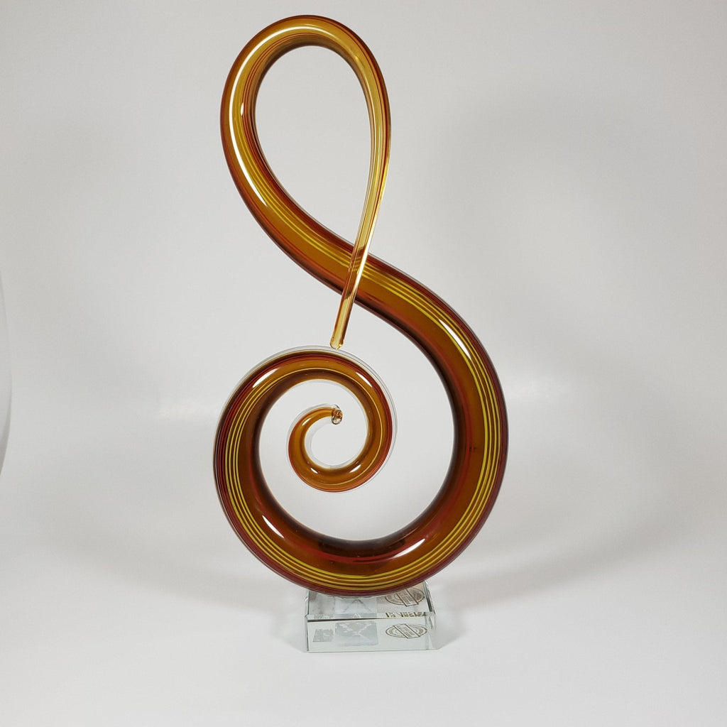 Musical notes decorative accent sculpture for home décor back view