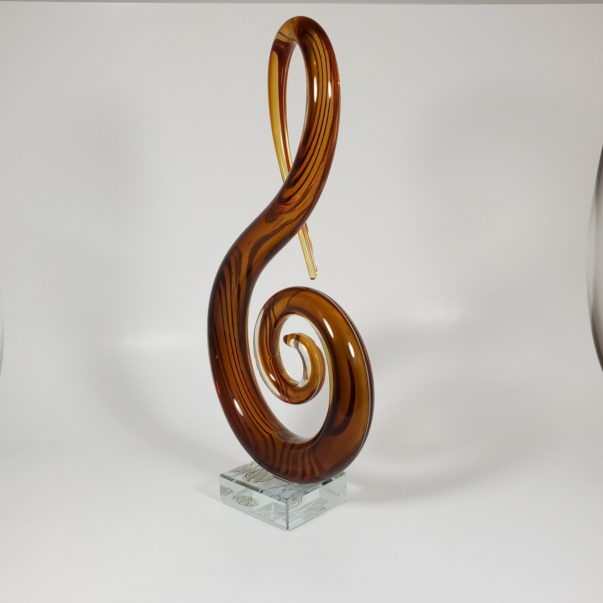 Musical notes decorative accent sculpture for home décor angled view