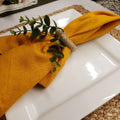 Set de serviettes et ronds de serviette Autumn Gold – 6 couverts