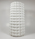 White bubble ceramic vase front view