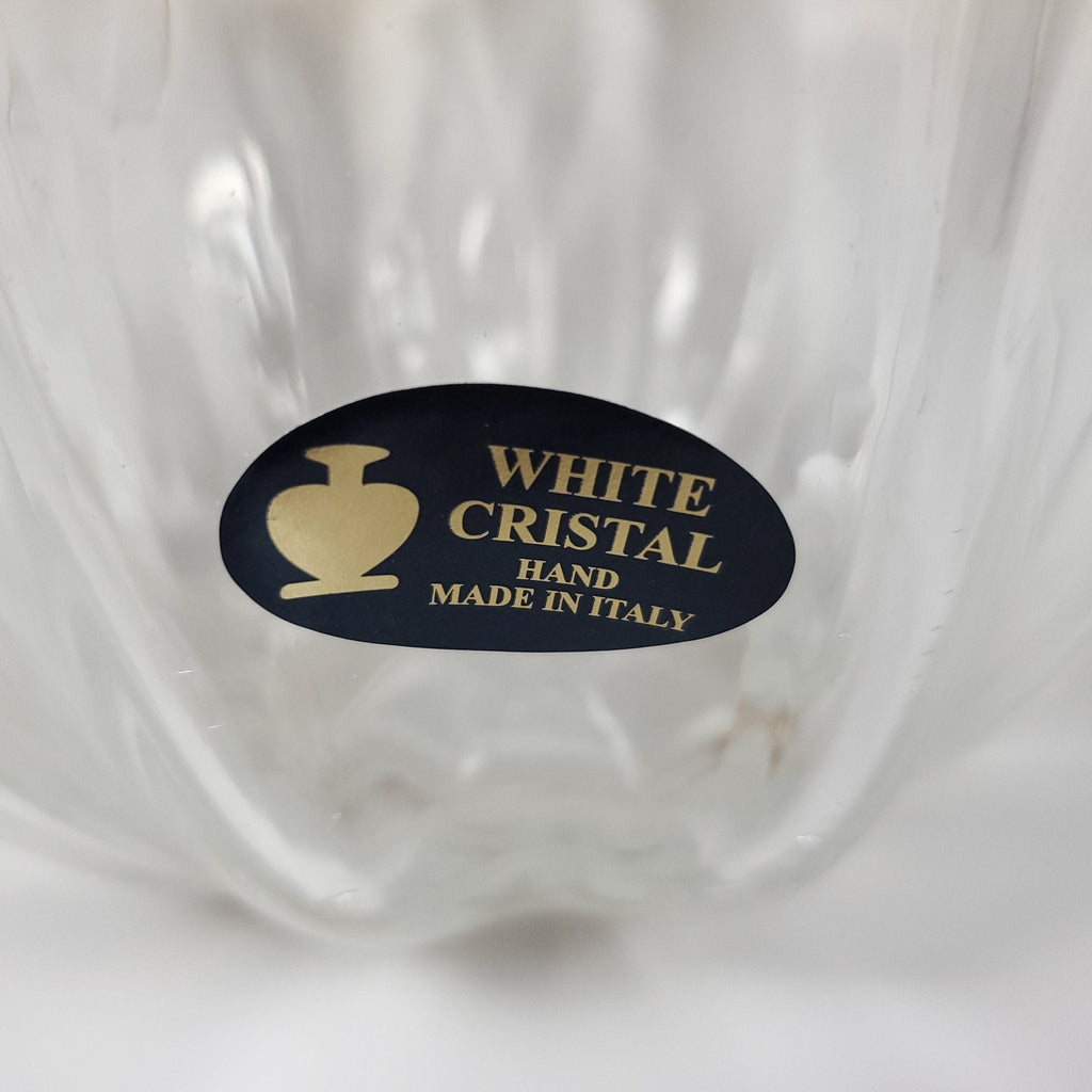White crystal Vase showcasing country of origin