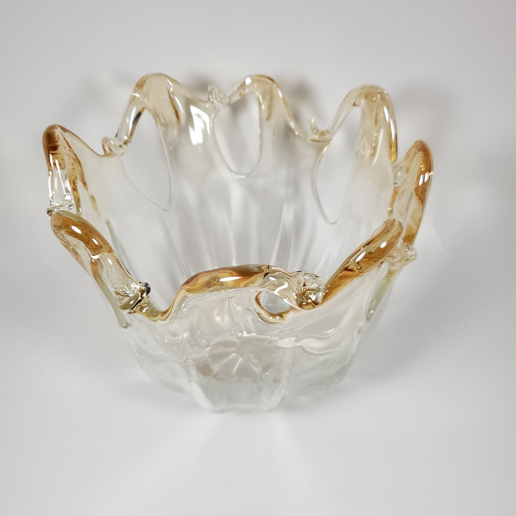 White crystal Vase top view